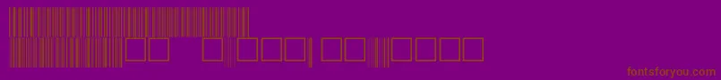 V100028-fontti – ruskeat fontit violetilla taustalla