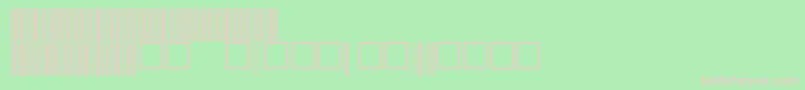 V100028-fontti – vaaleanpunaiset fontit vihreällä taustalla
