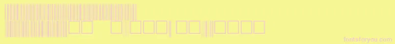 V100028-fontti – vaaleanpunaiset fontit keltaisella taustalla