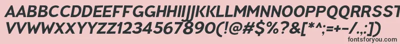TtPinesBoldItalicDemo Font – Black Fonts on Pink Background