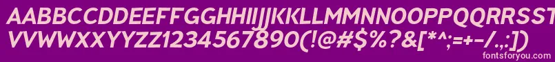 TtPinesBoldItalicDemo Font – Pink Fonts on Purple Background