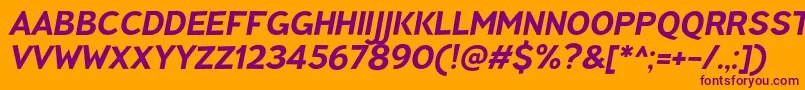 TtPinesBoldItalicDemo Font – Purple Fonts on Orange Background