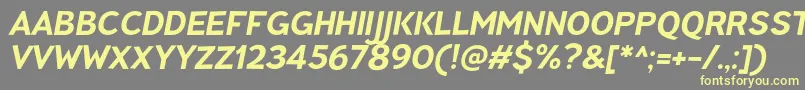 TtPinesBoldItalicDemo Font – Yellow Fonts on Gray Background