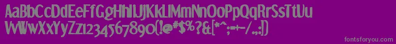 Dreamorphansink Font – Gray Fonts on Purple Background