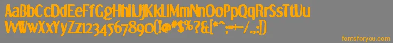 Dreamorphansink Font – Orange Fonts on Gray Background