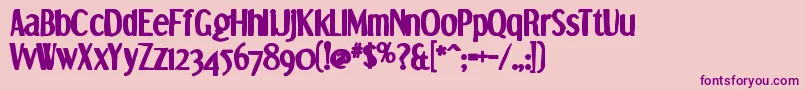 Dreamorphansink Font – Purple Fonts on Pink Background