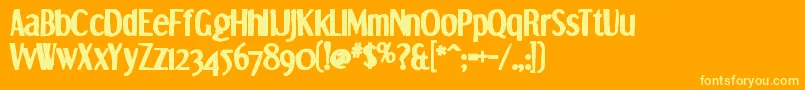 More about Dreamorphansink Font Dreamorphansink Font – Yellow Fonts on Orange Background