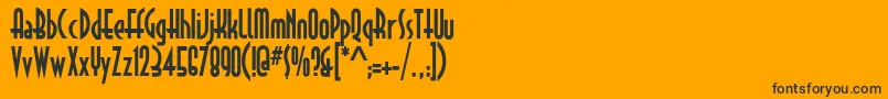 フォントAstrud – 黒い文字のオレンジの背景