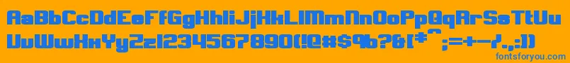 ClarkBold Font – Blue Fonts on Orange Background