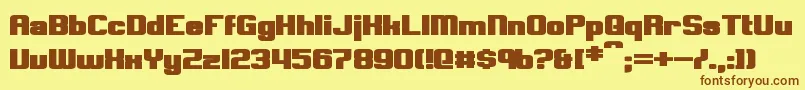 ClarkBold Font – Brown Fonts on Yellow Background