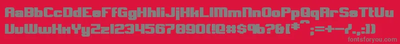 ClarkBold-Schriftart – Graue Schriften auf rotem Hintergrund