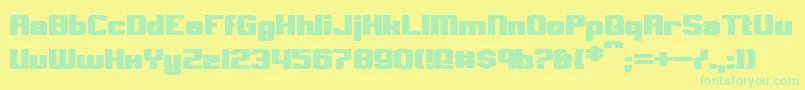 ClarkBold Font – Green Fonts on Yellow Background