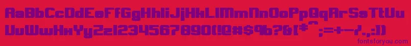 ClarkBold Font – Purple Fonts on Red Background