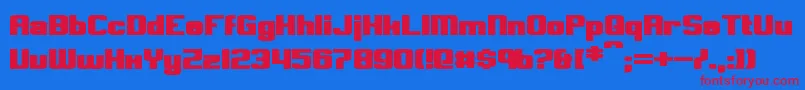 ClarkBold Font – Red Fonts on Blue Background