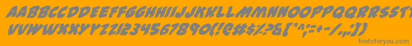 44FontItalic Font – Gray Fonts on Orange Background