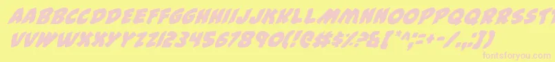 44FontItalic Font – Pink Fonts on Yellow Background