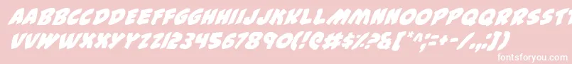 44FontItalic Font – White Fonts on Pink Background