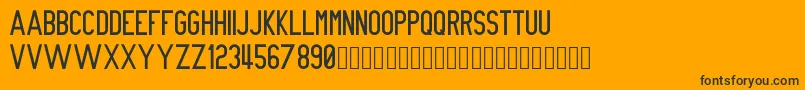 NueGothic Font – Black Fonts on Orange Background