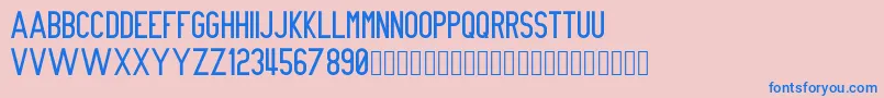 NueGothic Font – Blue Fonts on Pink Background