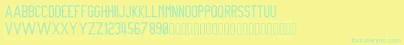 NueGothic Font – Green Fonts on Yellow Background