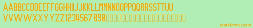 NueGothic Font – Orange Fonts on Green Background