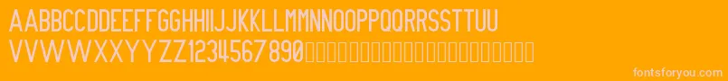 NueGothic Font – Pink Fonts on Orange Background