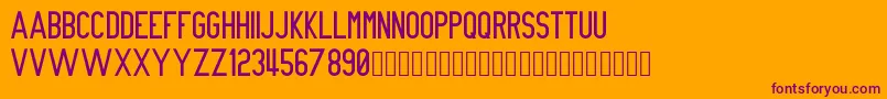 NueGothic Font – Purple Fonts on Orange Background