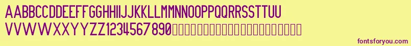 NueGothic Font – Purple Fonts on Yellow Background