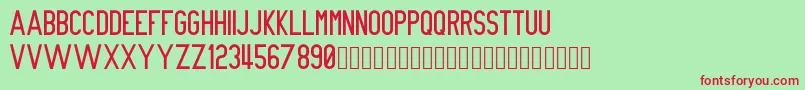 NueGothic Font – Red Fonts on Green Background