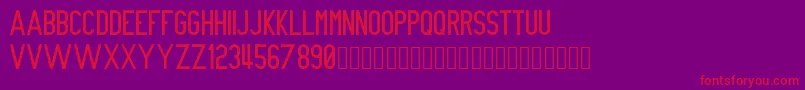 NueGothic Font – Red Fonts on Purple Background