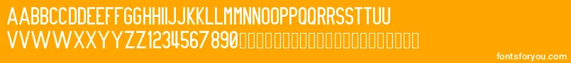 NueGothic Font – White Fonts on Orange Background