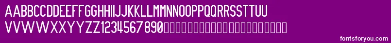 NueGothic Font – White Fonts on Purple Background