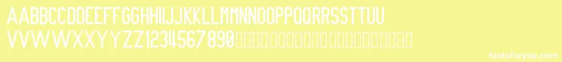 NueGothic Font – White Fonts on Yellow Background