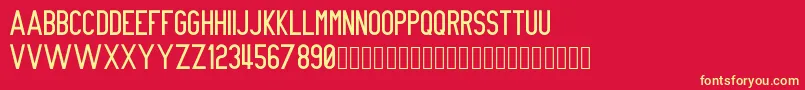 NueGothic Font – Yellow Fonts on Red Background