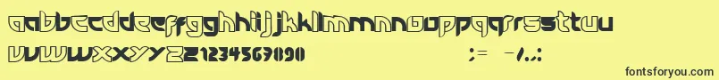 Tianrod Font – Black Fonts on Yellow Background