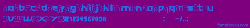 Tianrod Font – Blue Fonts on Purple Background