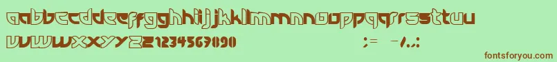 Tianrod Font – Brown Fonts on Green Background