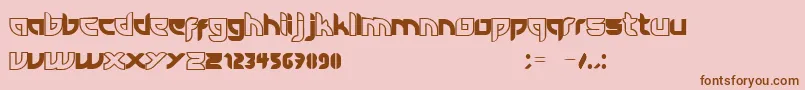 Tianrod Font – Brown Fonts on Pink Background