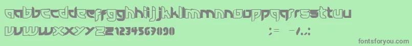 Tianrod Font – Gray Fonts on Green Background