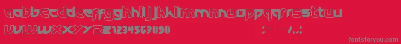 Tianrod-fontti – harmaat kirjasimet punaisella taustalla