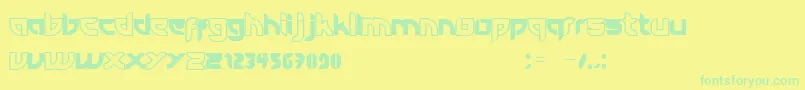 More about Tianrod Font Tianrod Font – Green Fonts on Yellow Background