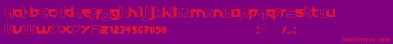 Tianrod Font – Red Fonts on Purple Background