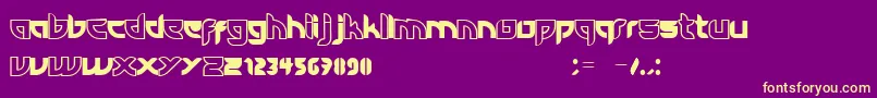 Więcej informacji o czcionce Tianrod Czcionka Tianrod – żółte czcionki na fioletowym tle