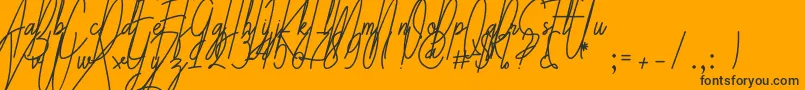 Galliyani Font – Black Fonts on Orange Background