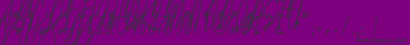 Galliyani-Schriftart – Schwarze Schriften auf violettem Hintergrund