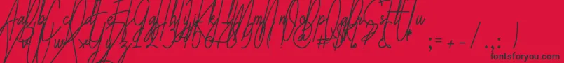 Galliyani Font – Black Fonts on Red Background