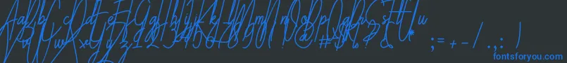 Galliyani Font – Blue Fonts on Black Background