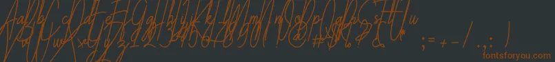 Galliyani Font – Brown Fonts on Black Background