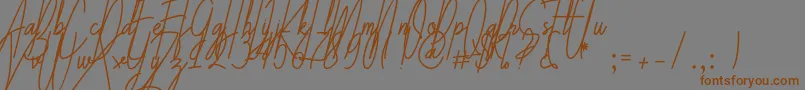 Galliyani Font – Brown Fonts on Gray Background