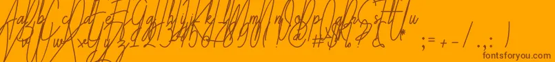 Galliyani Font – Brown Fonts on Orange Background